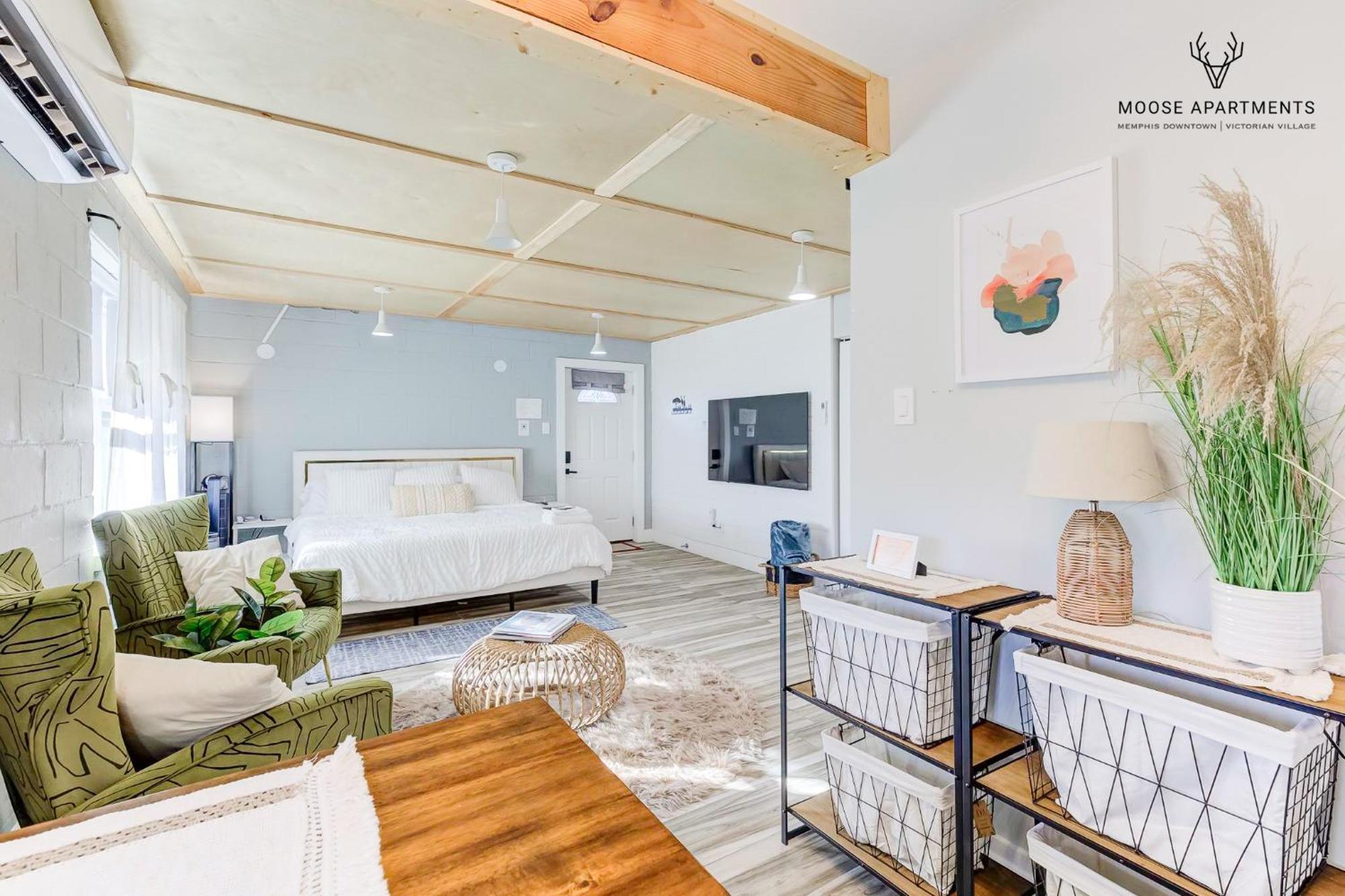 The Moose #6 - Modern Luxe Studio With Free Parking & King Bed Memphis Esterno foto